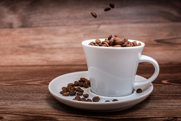 Coffee Cup and coffee beans