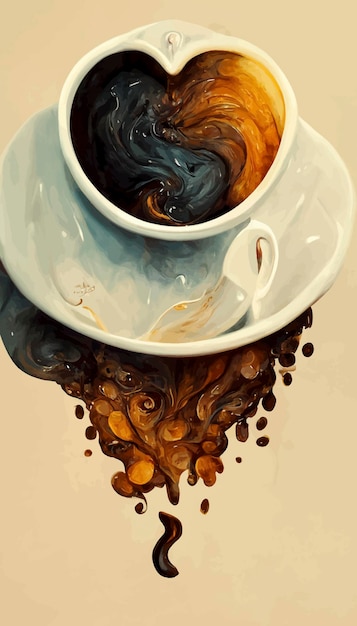 Coffee cup illustration coffee illustration