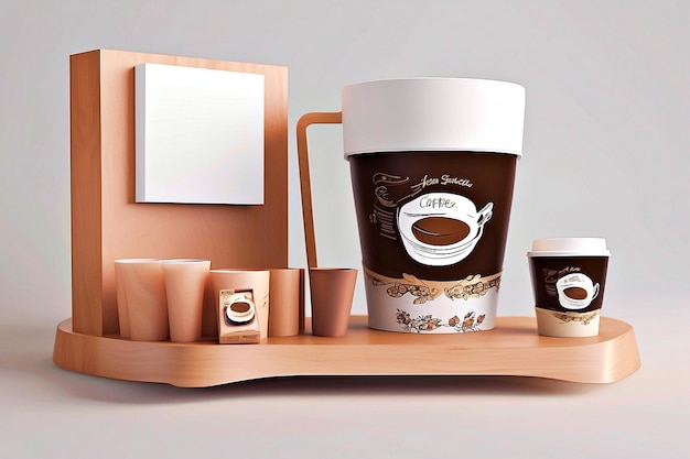 Coffee cup product stand