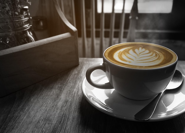 Coffee cup on table