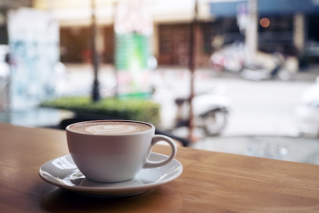 Coffee cup on table 