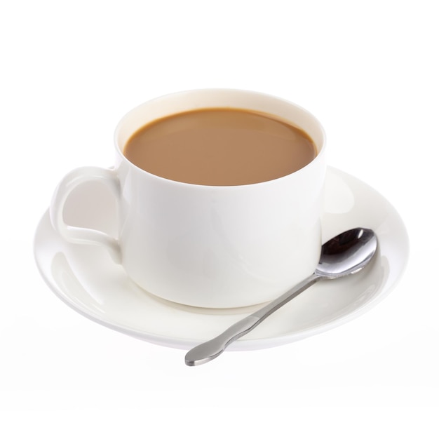 Coffee cup on white background