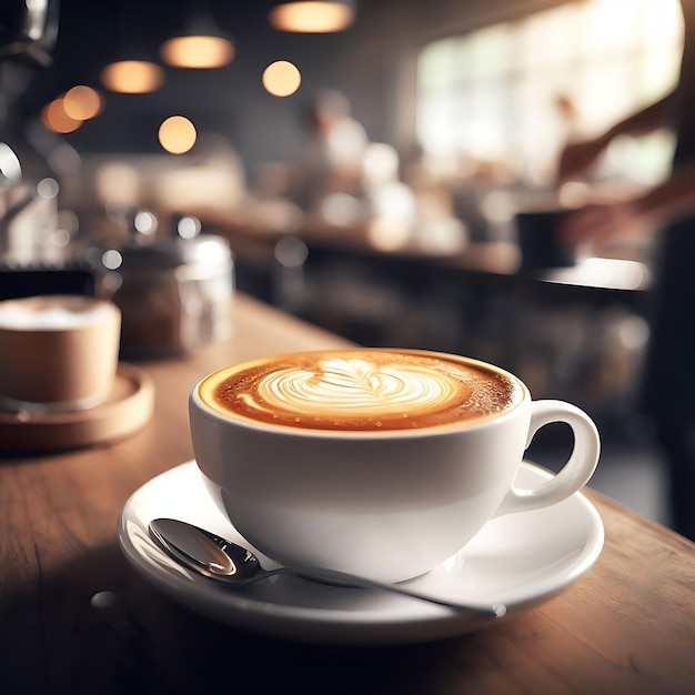 Coffee cup with Coffee beans