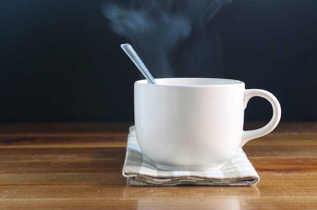 Coffee cup with smoke