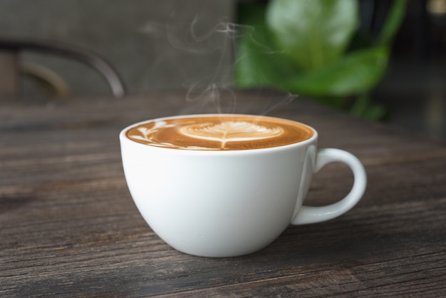 coffee cup on wooden table