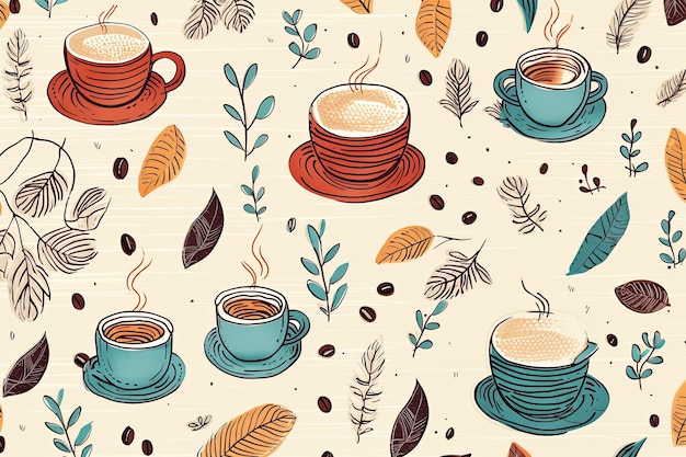 coffee cups abstract background