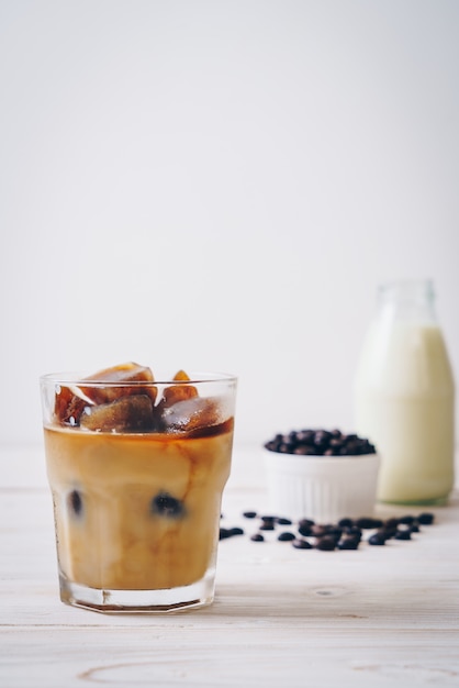 coffee ice cubes with milk