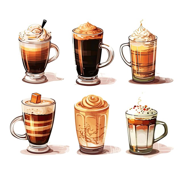 coffee illustration vector set