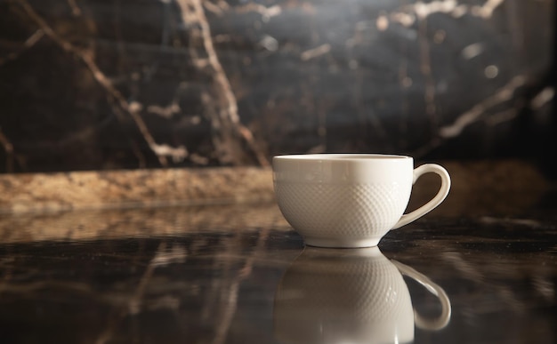 Coffee on kitchen countertop at home