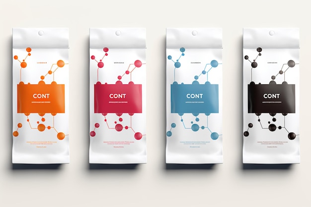 Photo coffee label collection artful designs for your brew