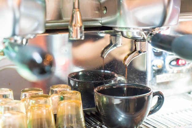 Coffee machine brewing a coffee