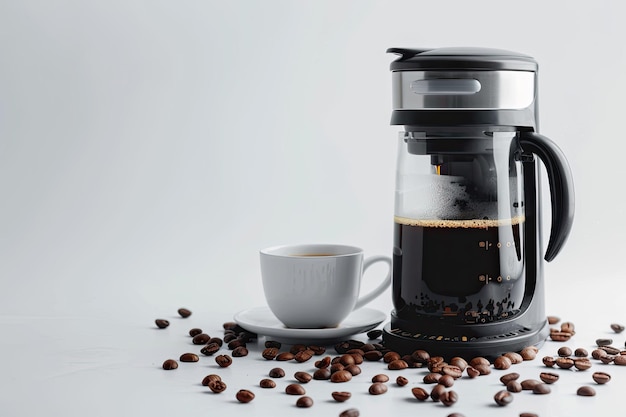 coffee maker with cup of coffee