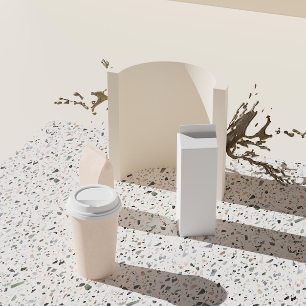 Coffee mock up scene