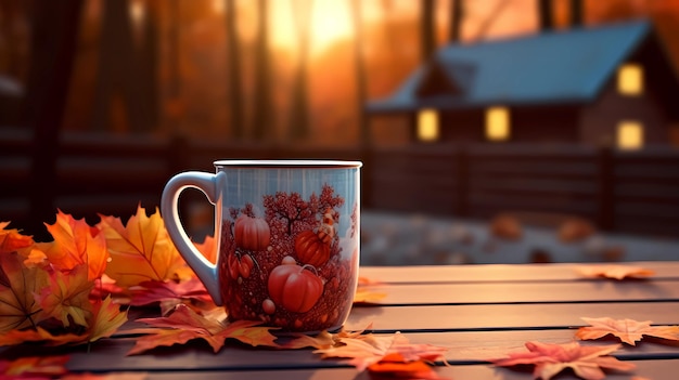 Coffee Mug in Autumn Terrace