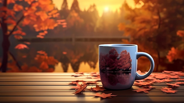 Coffee Mug in Autumn Terrace