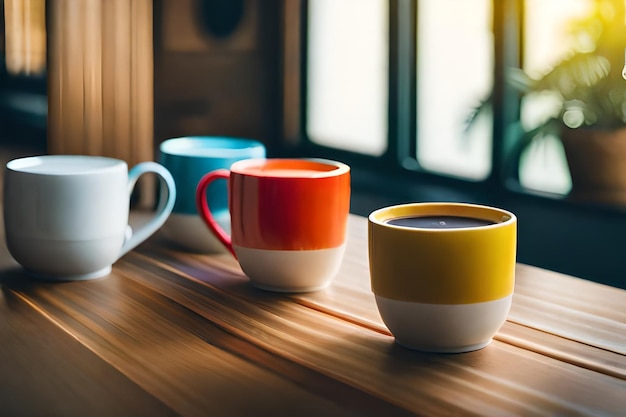 a coffee mug and a coffee mug on a table