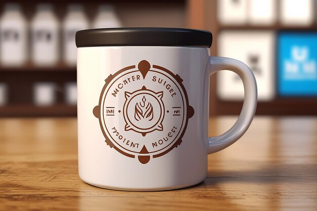 Photo coffee mug mockup for merchandising