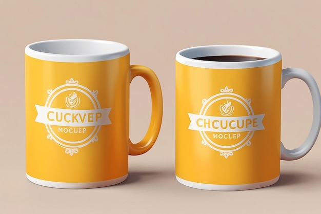 Photo coffee mug mockup for merchandising