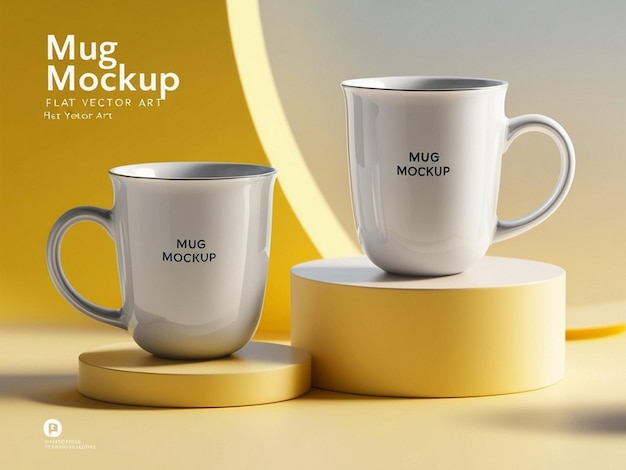 Photo coffee mug mockup white ceramic cup premium quality mockup design