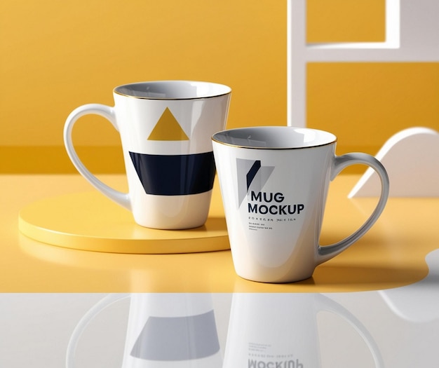 Photo coffee mug mockup white ceramic premium quality mockup design