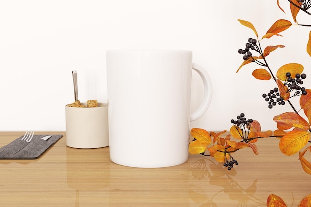 Photo coffee mug mockup