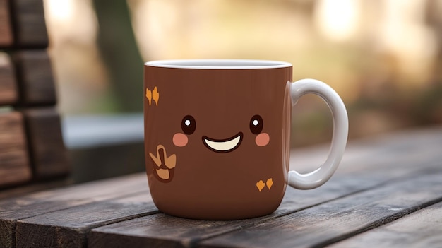 a coffee mug with a deer head on it