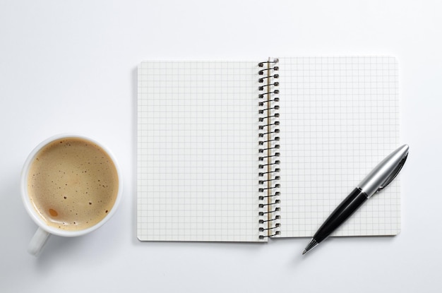 Coffee and notebook