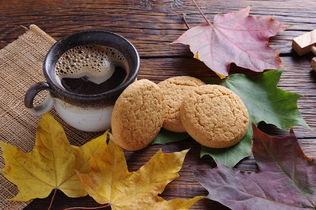 Coffee and oatmeal cookies