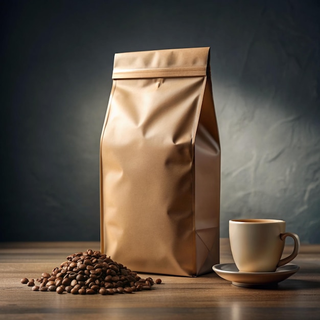 a coffee packaging mockup