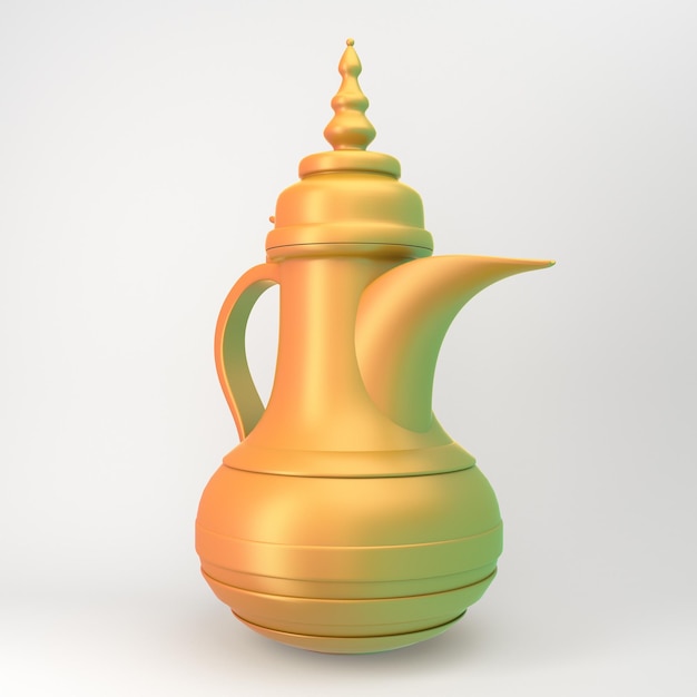 Coffee Pot Left Side In White Background