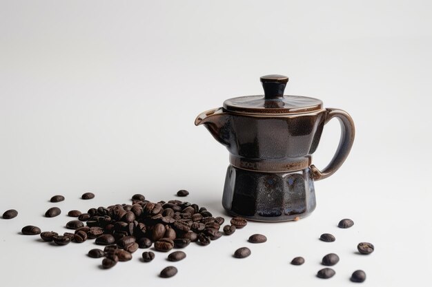 Photo coffee pot on transparent background