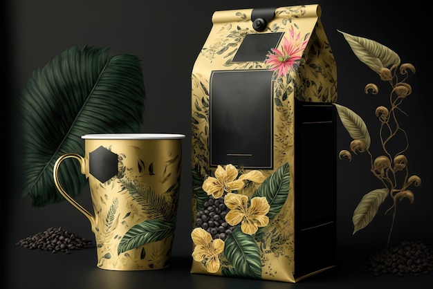 Coffee Product Packaging Design Image Template