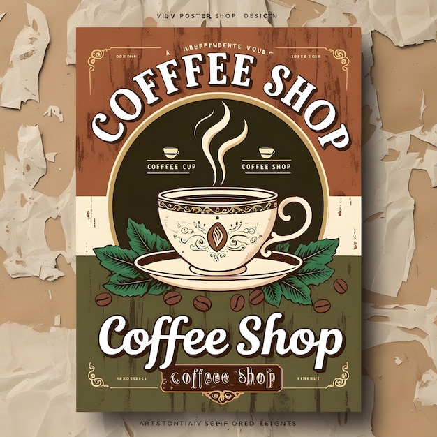 Photo coffee shop poster design