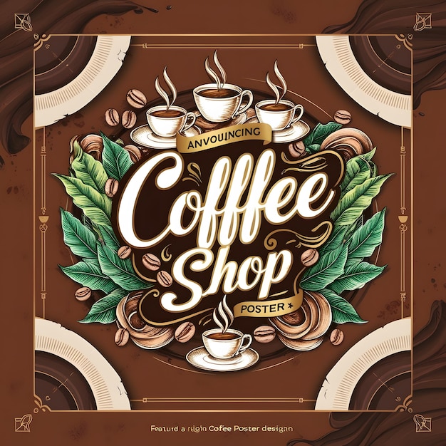 Coffee shop poster design