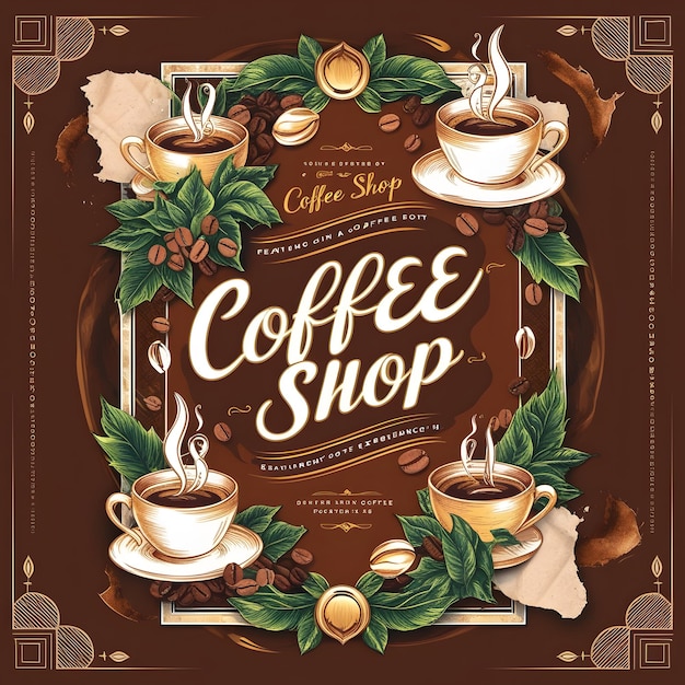 Coffee shop poster design