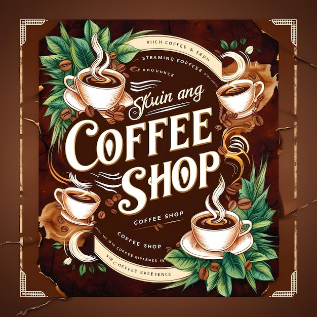 Coffee shop poster design