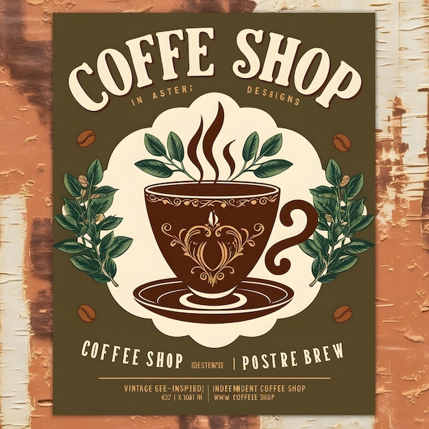 Coffee shop poster design