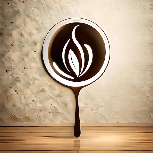 Coffee shop sticker coffee glass with splashes 2D logo