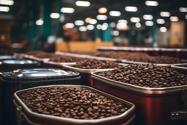 coffee supplies in the market coffee beans background