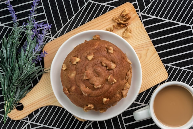 Coffee Walnut bread served with coffee