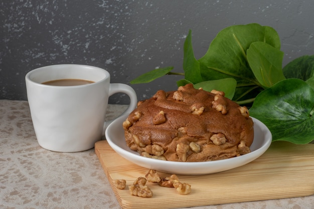 Coffee Walnut bread served with coffee