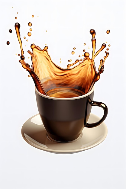 Coffee white background