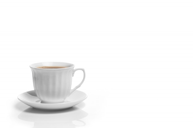 Coffee on the white backgrounds