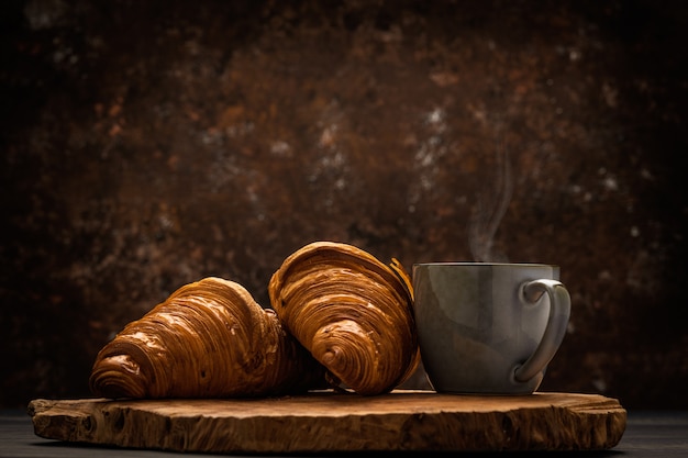 Coffee with croissant