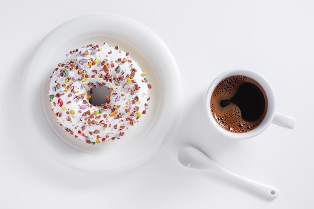 Coffee with donut