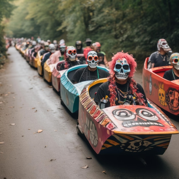 The Coffin Race A Spectacular Showcase of Artistic Coffins in an Unexpected Race