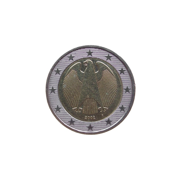 Coin isolated over white