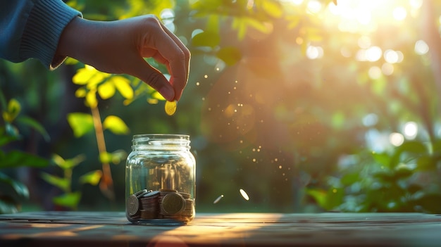 The coin in the jar