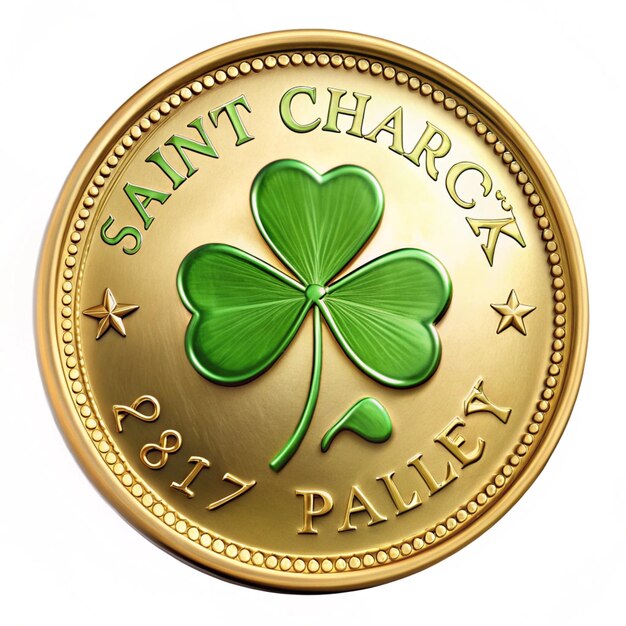 Photo coin for st patrick s day celebration icon