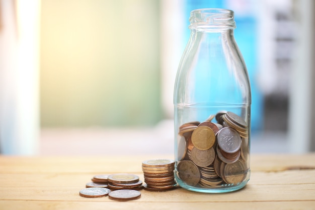 coins in bottle